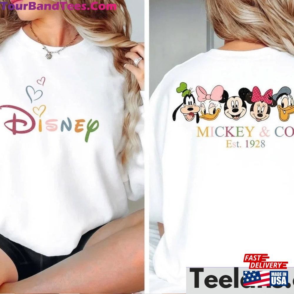 Sided Mickey And Co Friends In Beautiful Bright Vibrant Colours Family Trip Retro Sweatshirt Hoodie 29Uf102975 – Utopia Fashion