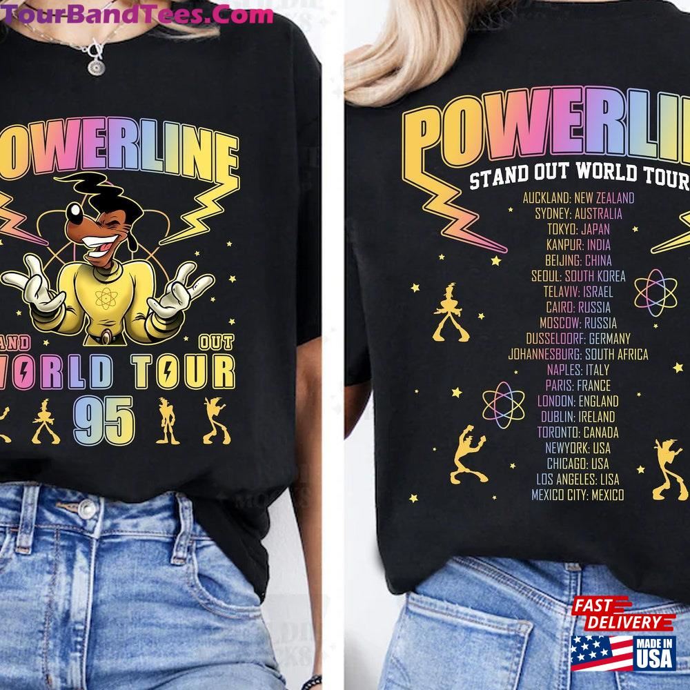 Sided Stand Out Powerline Shirt Retro Disney A Goofy Movie World Tour Hoodie Unisex 29Uf116918 – Utopia Fashion