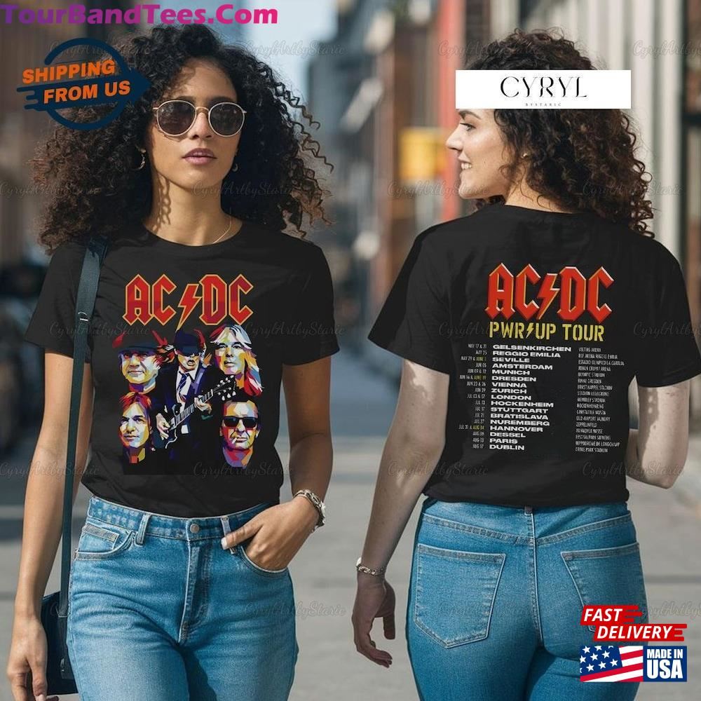 Acdc Pwr Up World Tour Shirt Rock Band Graphic Tee Concert Shirts T-Shirt Sweatshirt 29Uf096579 – Utopia Fashion