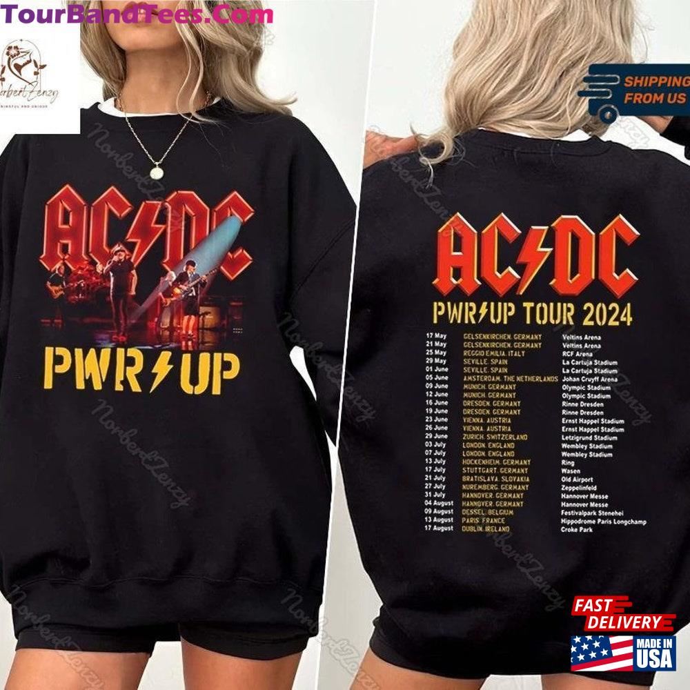 Acdc Pwr Up World Tour Sweatshirt Rock Band Graphic Shirt 90S Vintage Unisex 29Uf101896 – Utopia Fashion