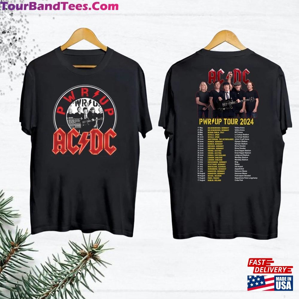 Acdc Pwr Up World Tour T-Shirt Rock Band Concert Shirt 90S Vinatge Unisex 29Uf106787 – Utopia Fashion