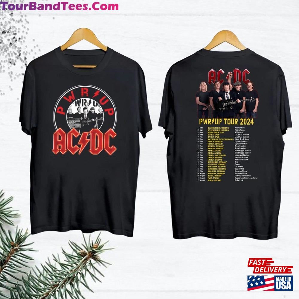 Acdc Pwr Up World Tour T-Shirt Rock Band Concert Shirt 90S Vinatge Unisex Hoodie 29Uf092279 – Utopia Fashion