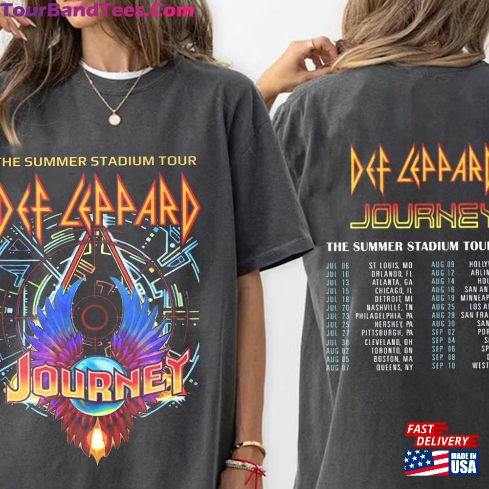 Def Leppard And Journey Summer Stadium Tour Shirt Fan Band Sweatshirt T-Shirt 29Uf112863 – Utopia Fashion