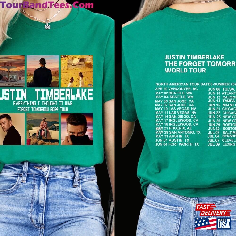 Justin Timberlake Tour Shirt Forget Tomorrow World Hoodie Unisex Graphic T-Shirt Classic 29Uf096885 – Utopia Fashion