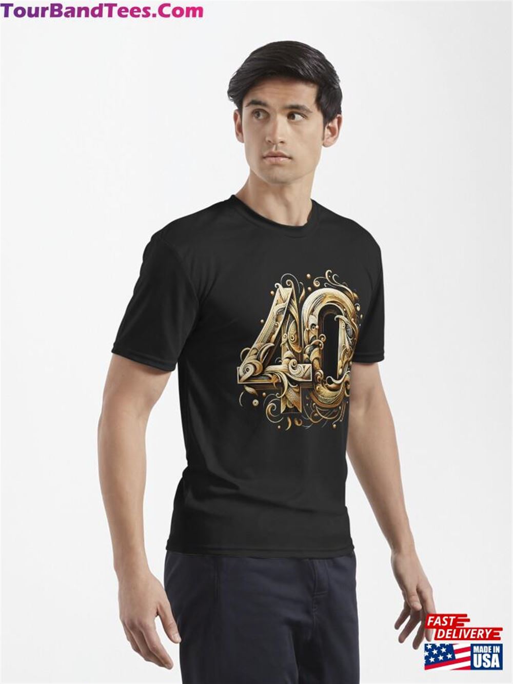 Years Gold Glamor 40Th Birthday Gift Active T-Shirt Sweatshirt 29Uf092990 – Utopia Fashion