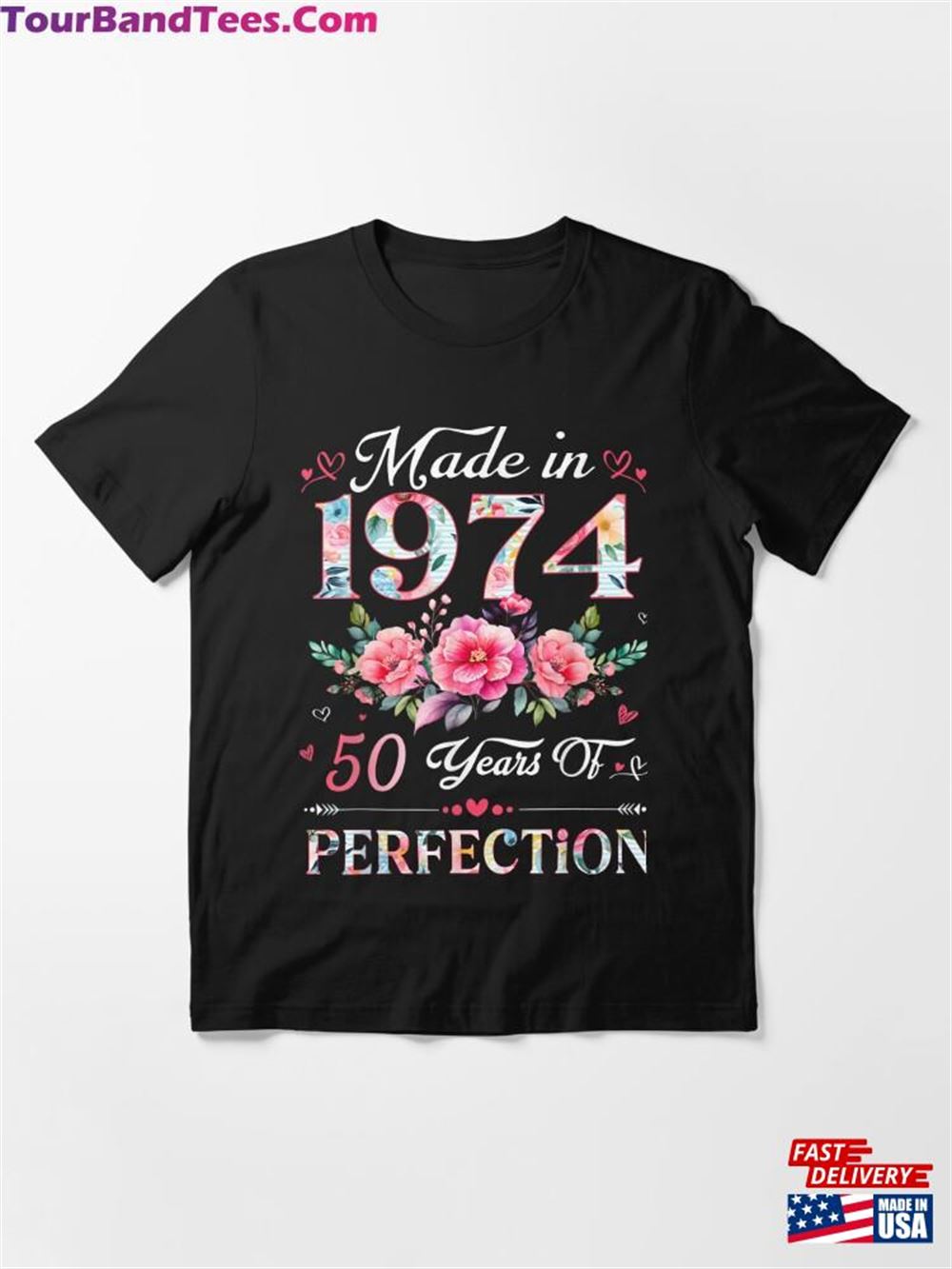 Year Old Made In Floral 50Th Birthday Women Essential T-Shirt Classic 29Uf116645 – Utopia Fashion