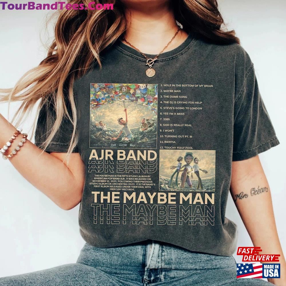 90S A J R Band Retro Shirt Graphic The Maybe Man Tour Merch T-Shirt Unisex 29Uf116969 – Utopia Fashion