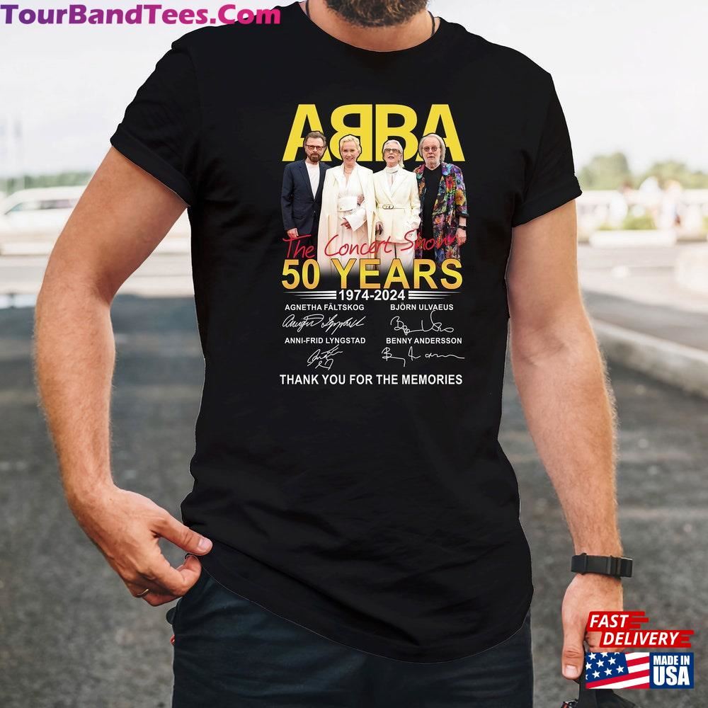 Abba Band 50Th Anniversary Signature T-Shirt The Concert Show Tshirt Full Size S Classic Hoodie 29Uf096630 – Utopia Fashion