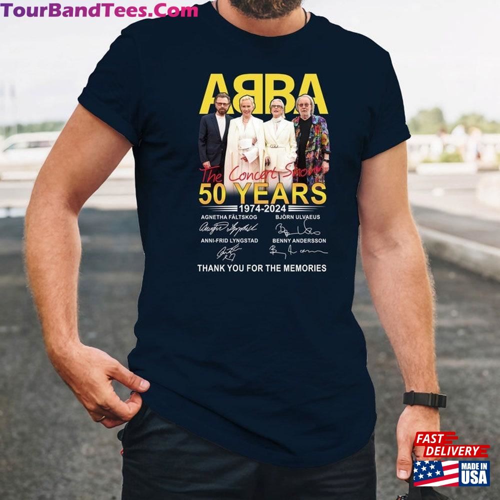 Abba Band 50Th Anniversary Signature T-Shirt The Concert Show Tshirt Full Size S Unisex Sweatshirt 29Uf092646 – Utopia Fashion