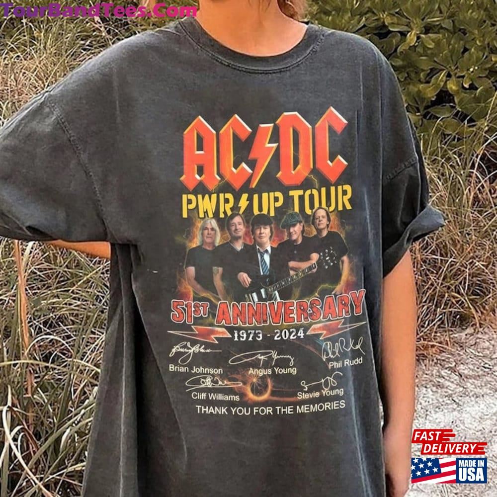 Acdc Band Years Signatures T-Shirt Rock Pwr Up Tour Shirt Fan Gift Hoodie Sweatshirt 29Uf117906 – Utopia Fashion