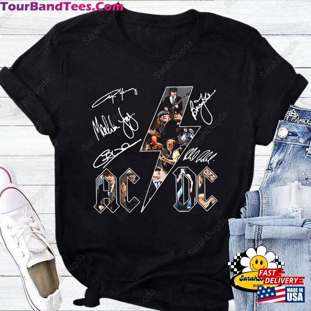 Acdc Band 90S Vintage Shirt Signatures Ac Dc Pwr Up World Tour Sweatshirt Hoodie Unisex 29Uf106814 – Utopia Fashion