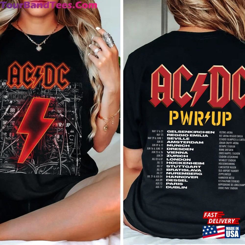 Acdc Band Ac Dc Rock Music Pwr Up Tour With Dates T-Shirt Classic Sweatshirt 29Uf097210 – Utopia Fashion