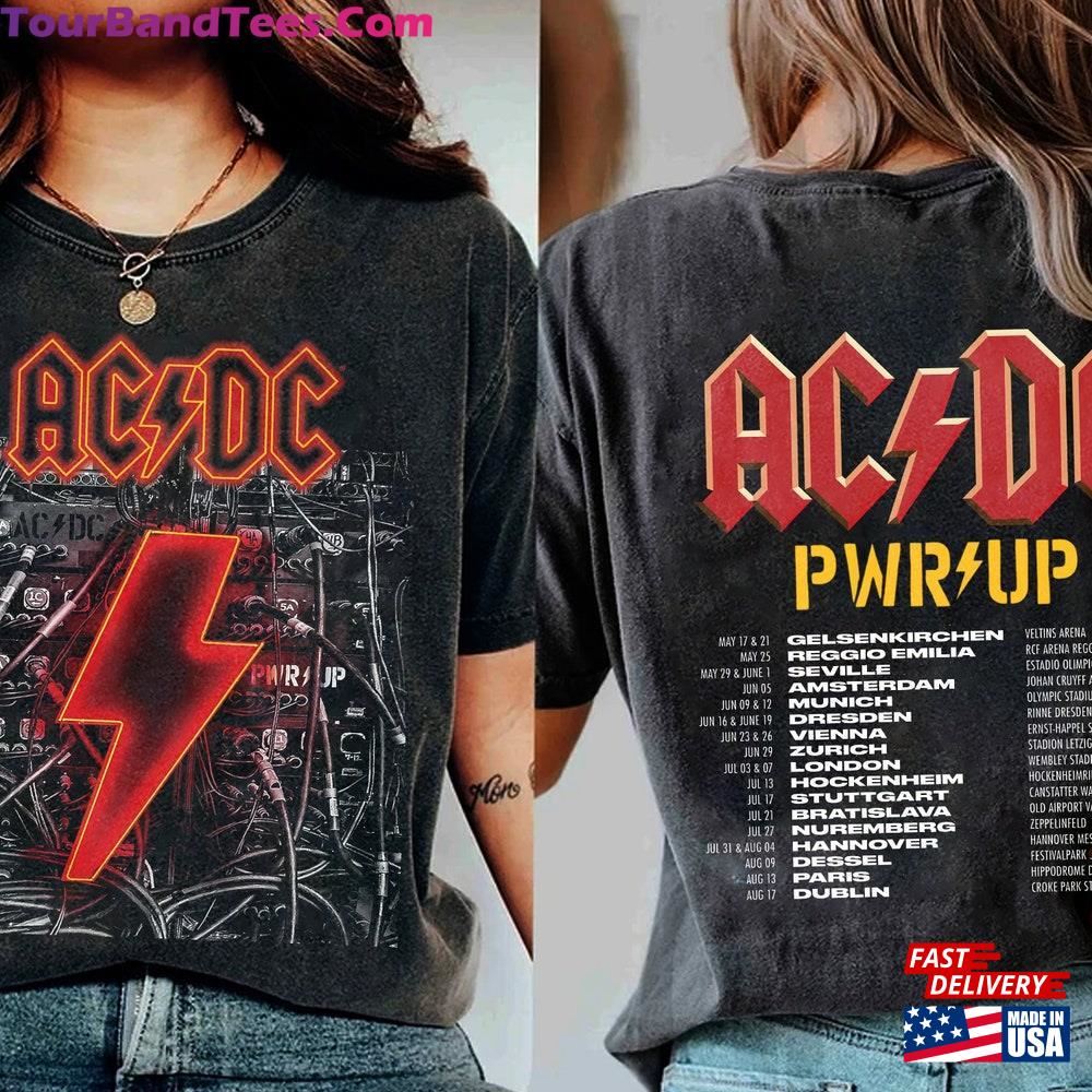 Acdc Band Ac Dc Rock Music Pwr Up Tour With Dates T-Shirt Classic Sweatshirt 29Uf097210 – Utopia Fashion