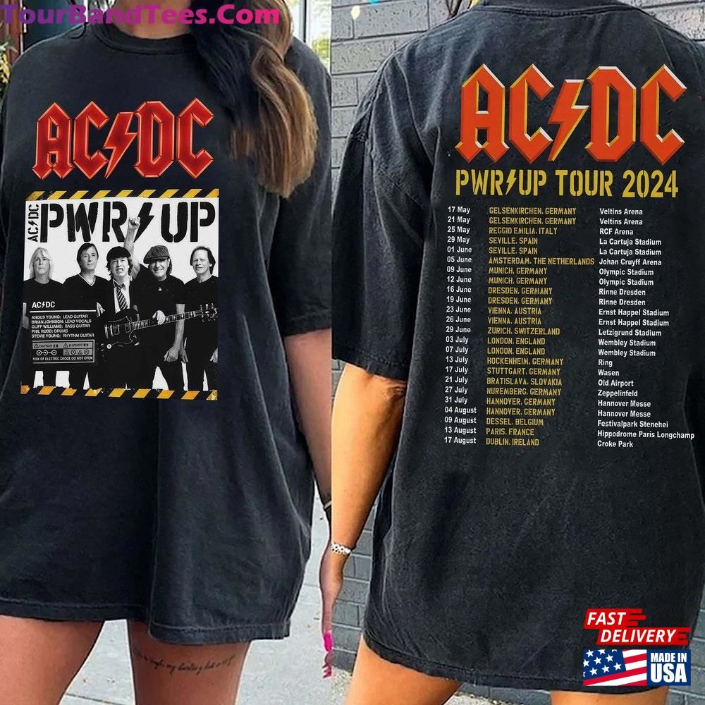 Acdc Band Ac Dc Rock Music Pwr Up Tour With Dates T-Shirt Sweatshirt Hoodie 29Uf096564 – Utopia Fashion