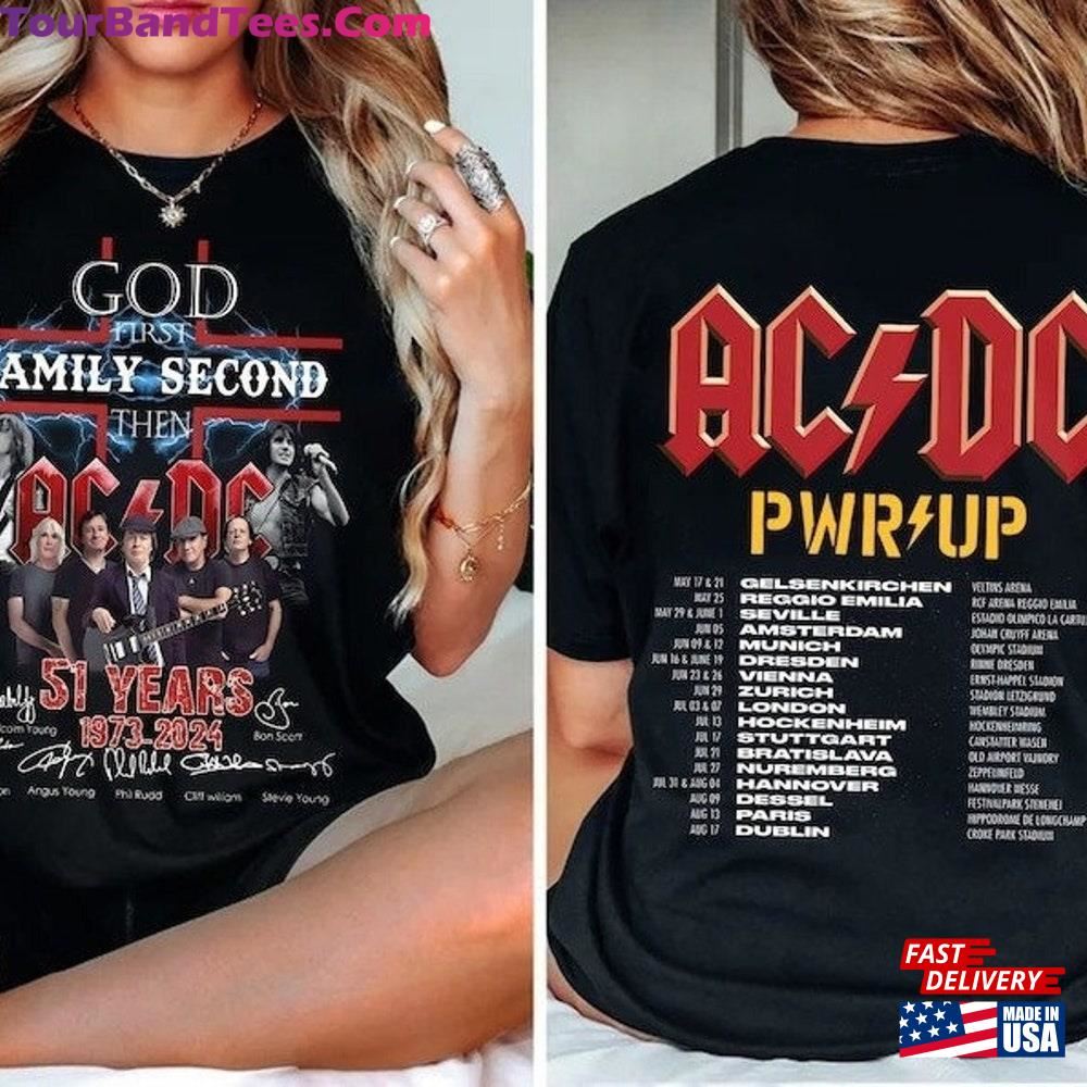 Acdc Band Ac Dc Rock Music Pwr Up Tour With Dates T-Shirt Unisex 29Uf111826 – Utopia Fashion