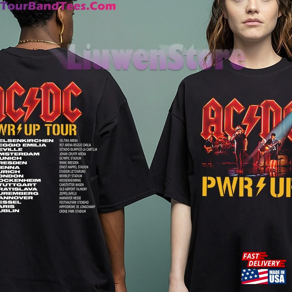 Acdc Band Ac Dc Rock Music Pwr Up Tour With Dates Unisex T-Shirt 29Uf097987 – Utopia Fashion