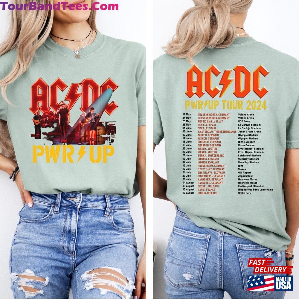 Acdc Band Comfort Colors Shirt Ac Dc Rock Music Pwr Up Sweatshirt T-Shirt 29Uf117163 – Utopia Fashion