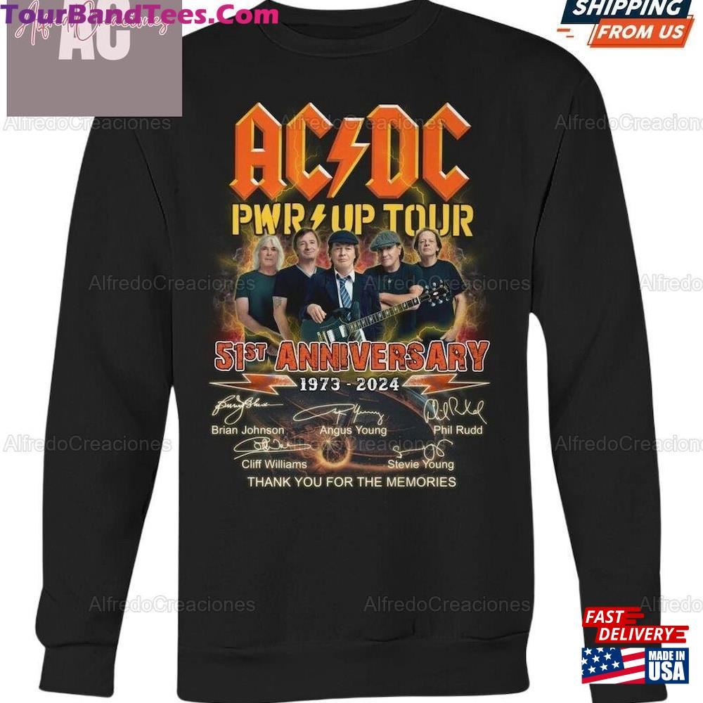 Acdc Pwr Up Tour 51St Anniversary Thank You For The Memories Shirt Band World T-Shirt Unisex 29Uf092244 – Utopia Fashion