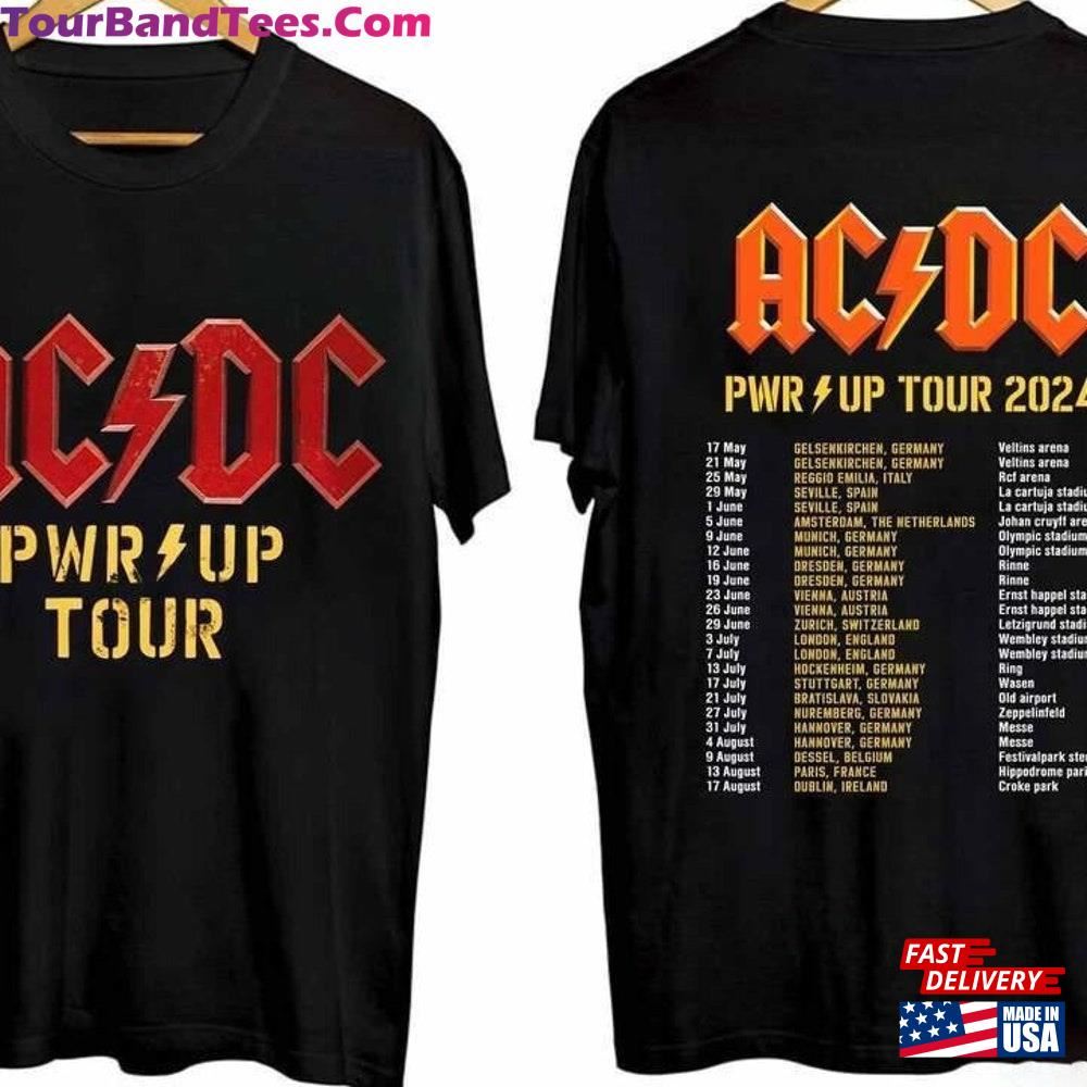 Acdc Pwr Up World Tour Shirt Rock Band Classic Unisex 29Uf097262 – Utopia Fashion