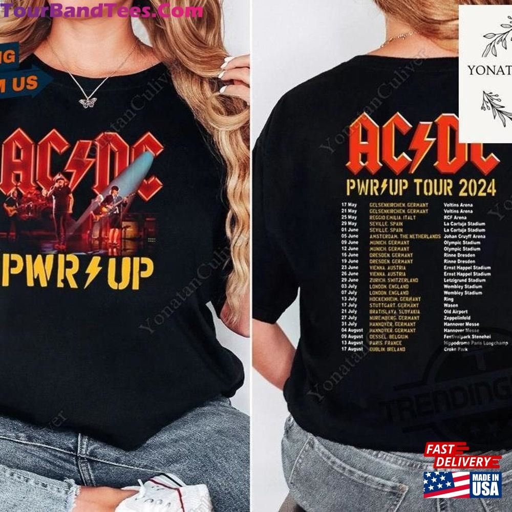 Acdc Pwr Up World Tour T-Shirt Rock Band Shirt Classic 29Uf096967 – Utopia Fashion