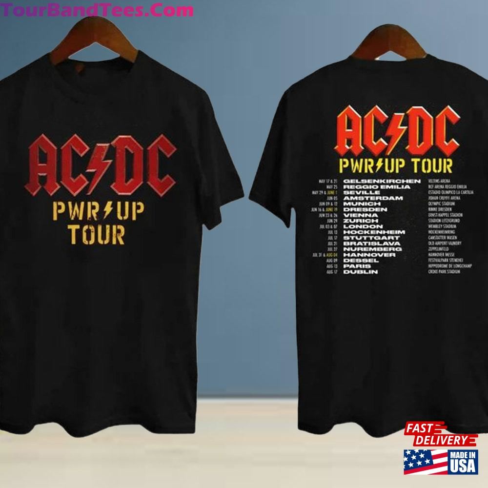 Acdc Rock Band Shirt Pwr Up Tour Classic Unisex 29Uf102446 – Utopia Fashion