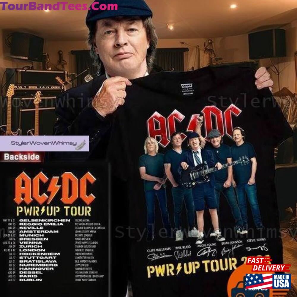 Acdc Shirt Pwr Up Tour Rock Band Tee Classic Sweatshirt 29Uf112406 – Utopia Fashion