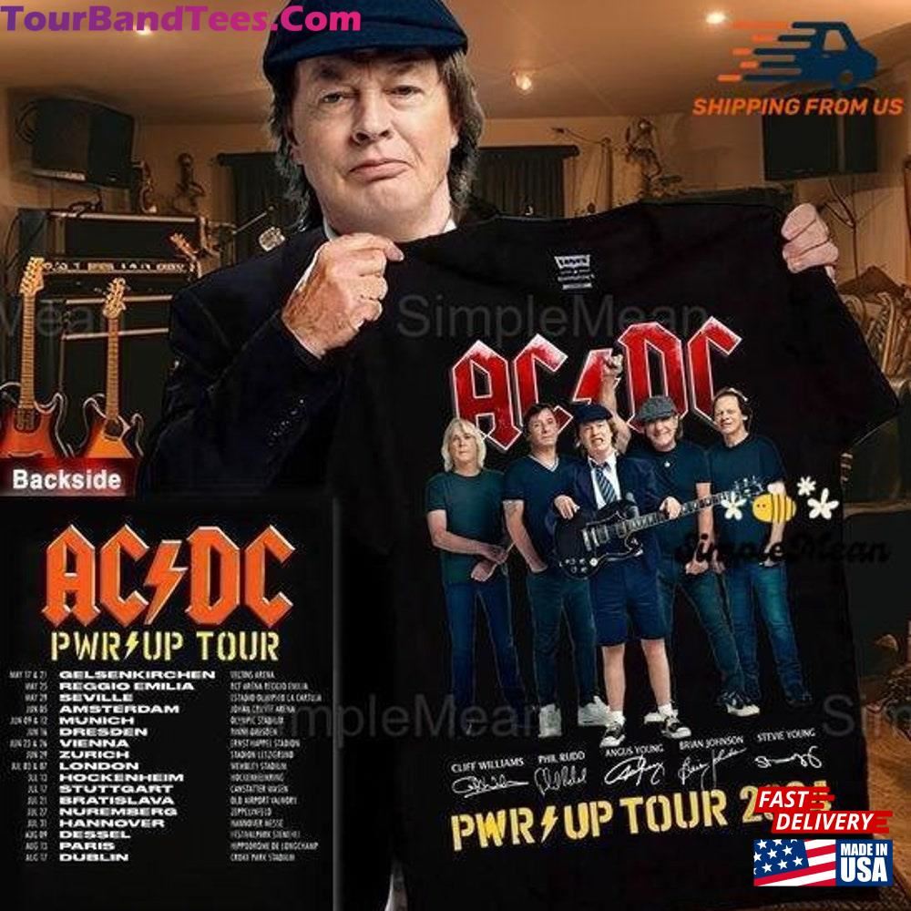 Acdc Shirt Pwr Up Tour Rock Band Tee Unisex Classic 29Uf115711 – Utopia Fashion