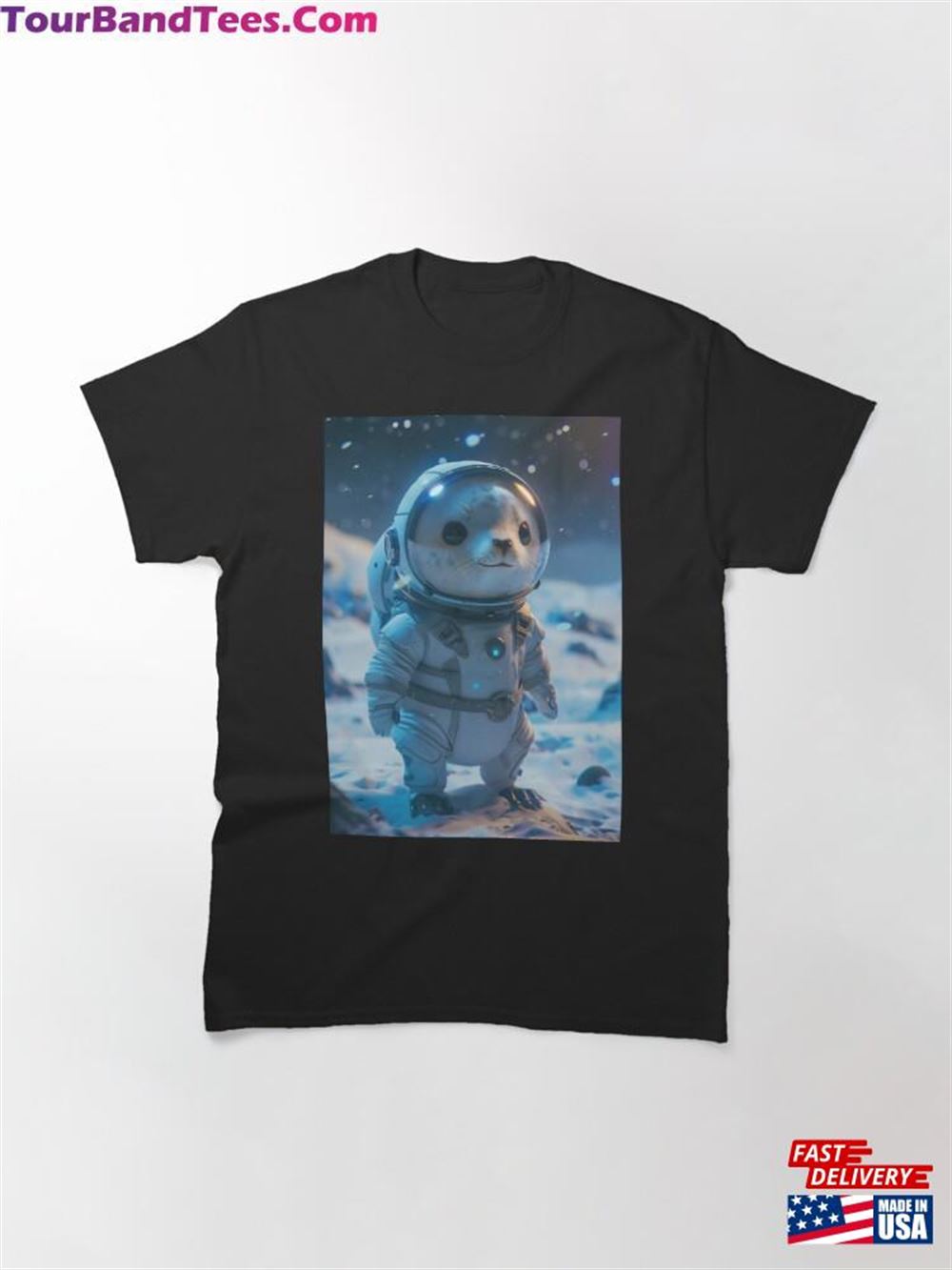 Adorable Seal Astronaut Wearing Space Suit In Solar System Classic T-Shirt Hoodie Unisex 29Uf117478 – Utopia Fashion