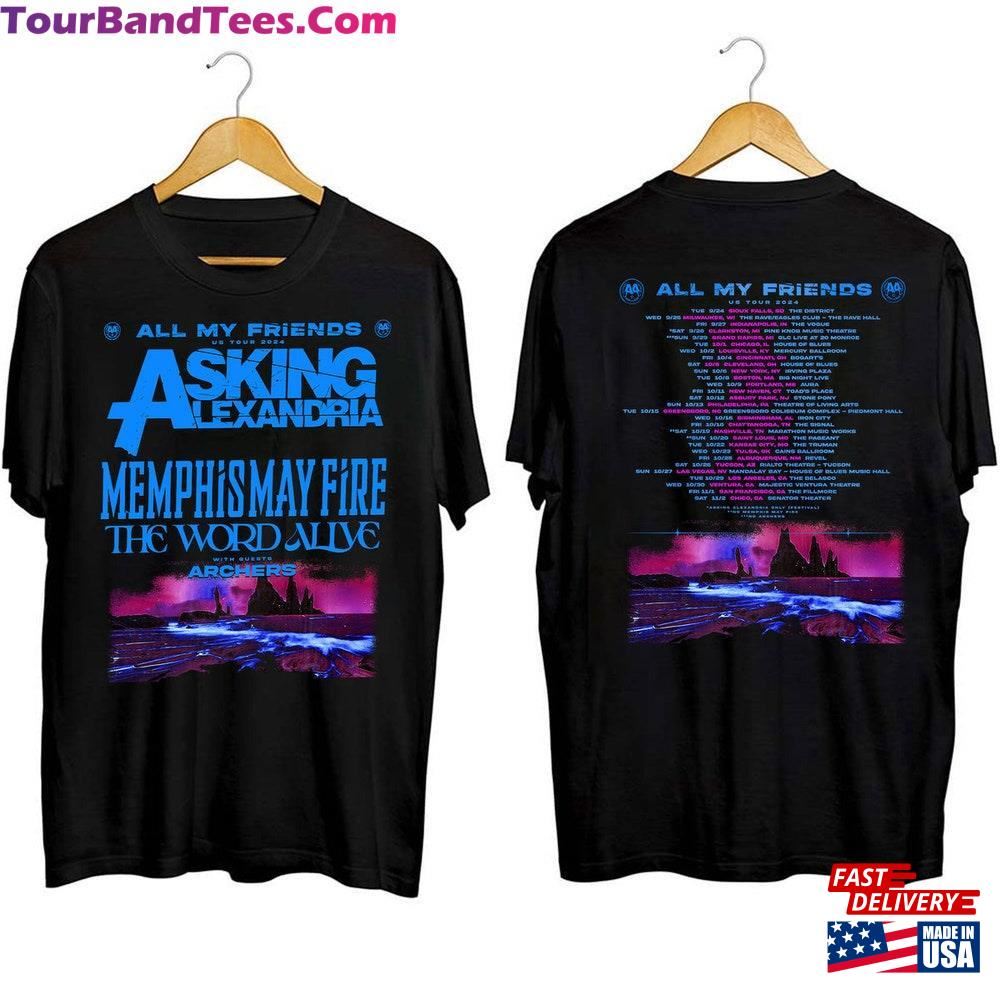 Asking Alexandria All My Friends Tour Shirt Concert Sweatshirt Unisex 29Uf096523 – Utopia Fashion