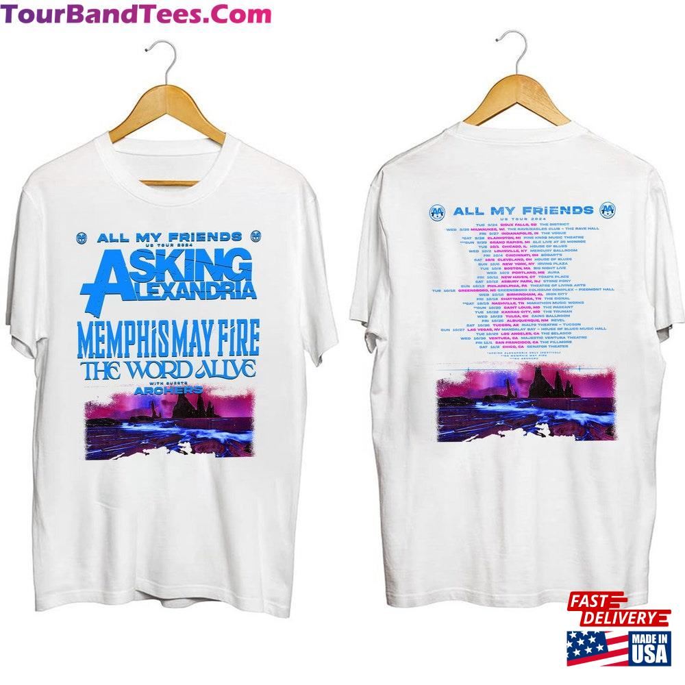 Asking Alexandria All My Friends Tour Shirt Concert Sweatshirt Unisex 29Uf096523 – Utopia Fashion