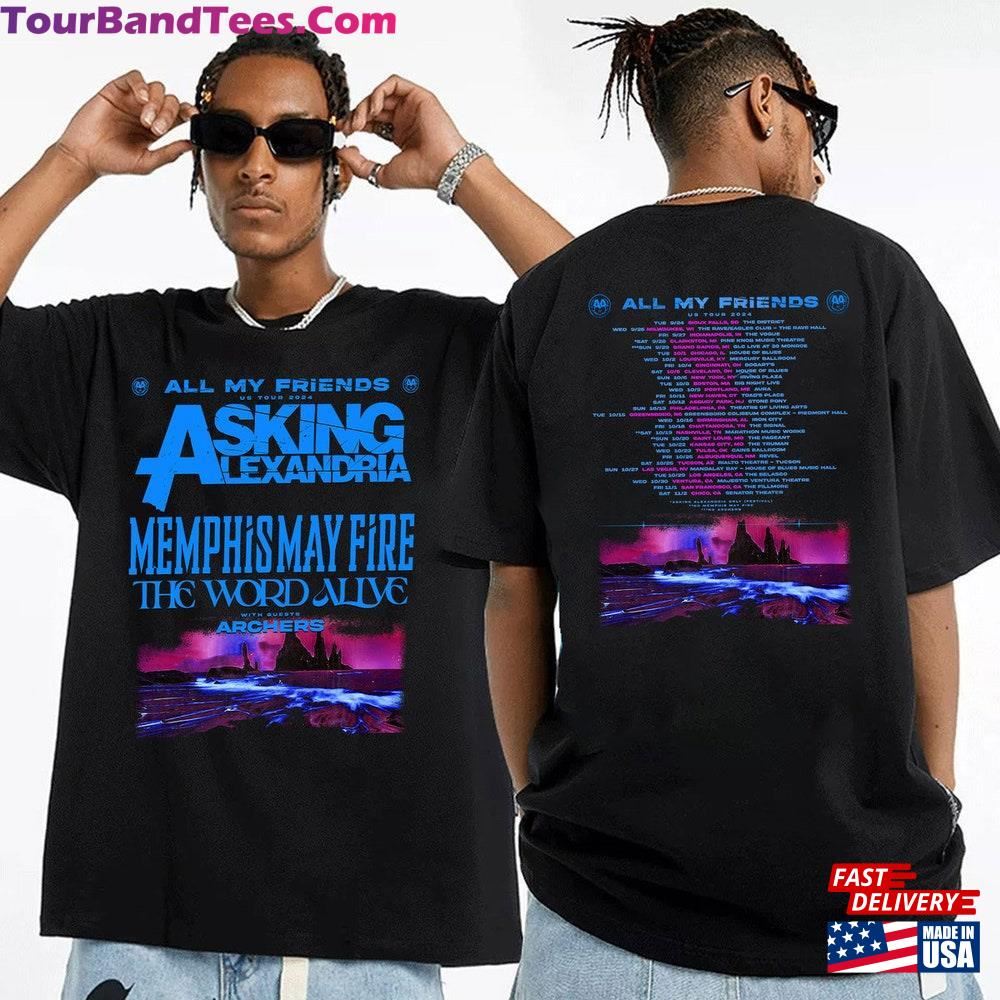 Asking Alexandria All My Friends Tour Shirt Concert Sweatshirt Unisex 29Uf117110 – Utopia Fashion