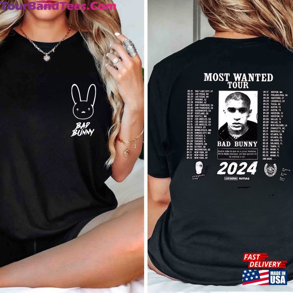 Bad Bunny Most Wanted Tour Shirt Sweatshirt Tshirt Classic T-Shirt 29Uf117305 – Utopia Fashion