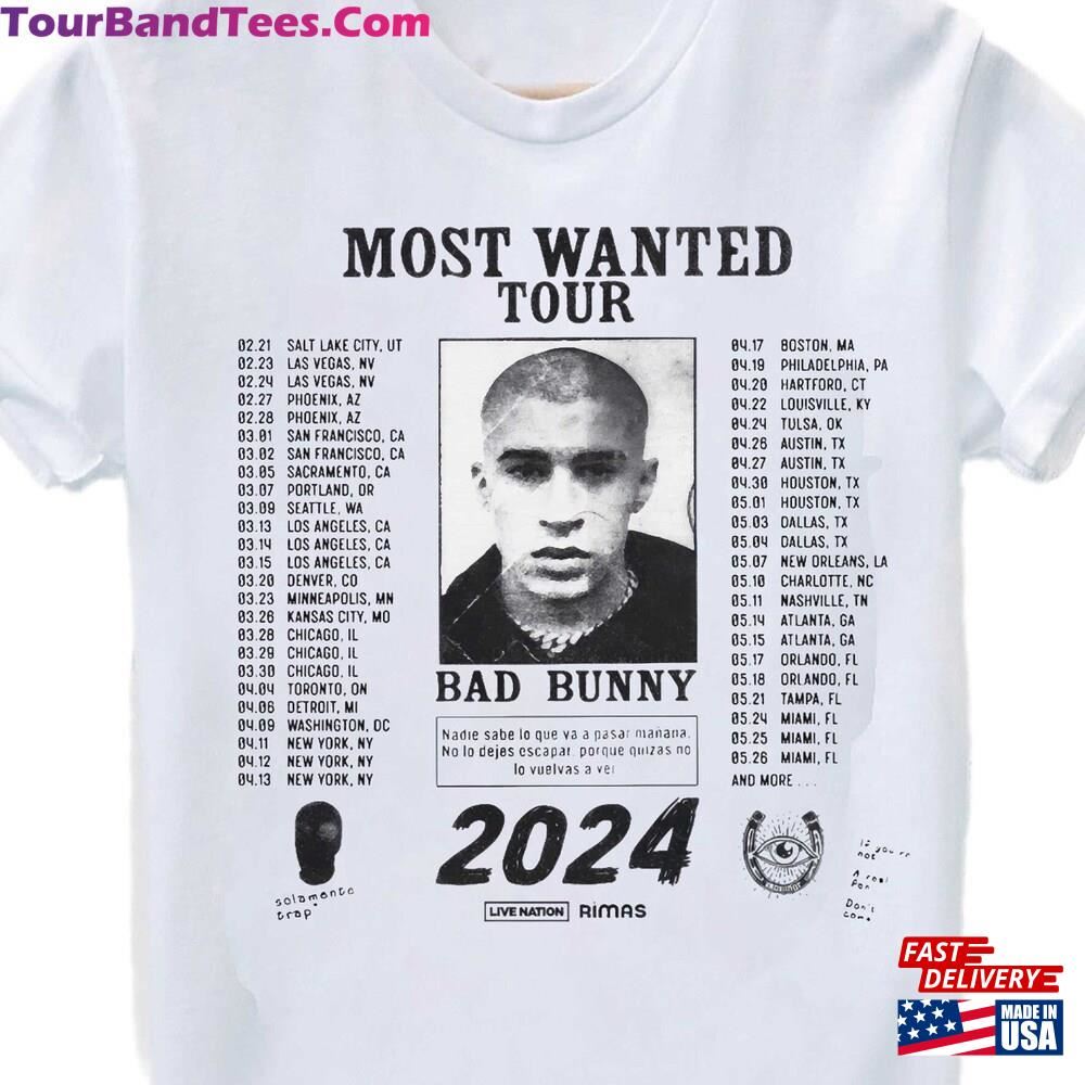 Bad Bunny Most Wanted Tour T-Shirt Show Sweatshirt 29Uf116569 – Utopia Fashion