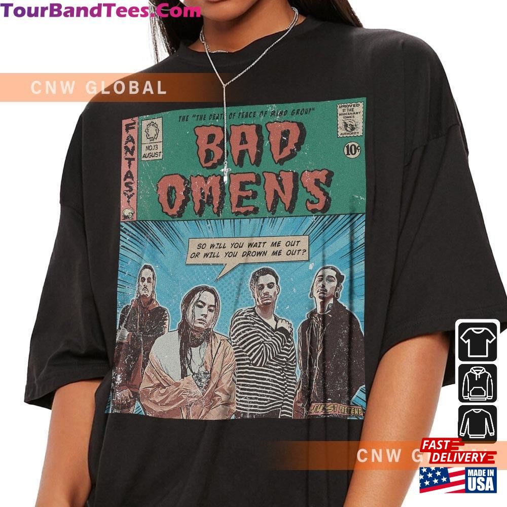 Bad Omens Comic Shirt 90S Vintage Merch Book Art The Death Of Peace Mind Album World Tour Ticket Graphic Unisex Tee V1 Classic T-Shirt 29Uf092718 – Utopia Fashion