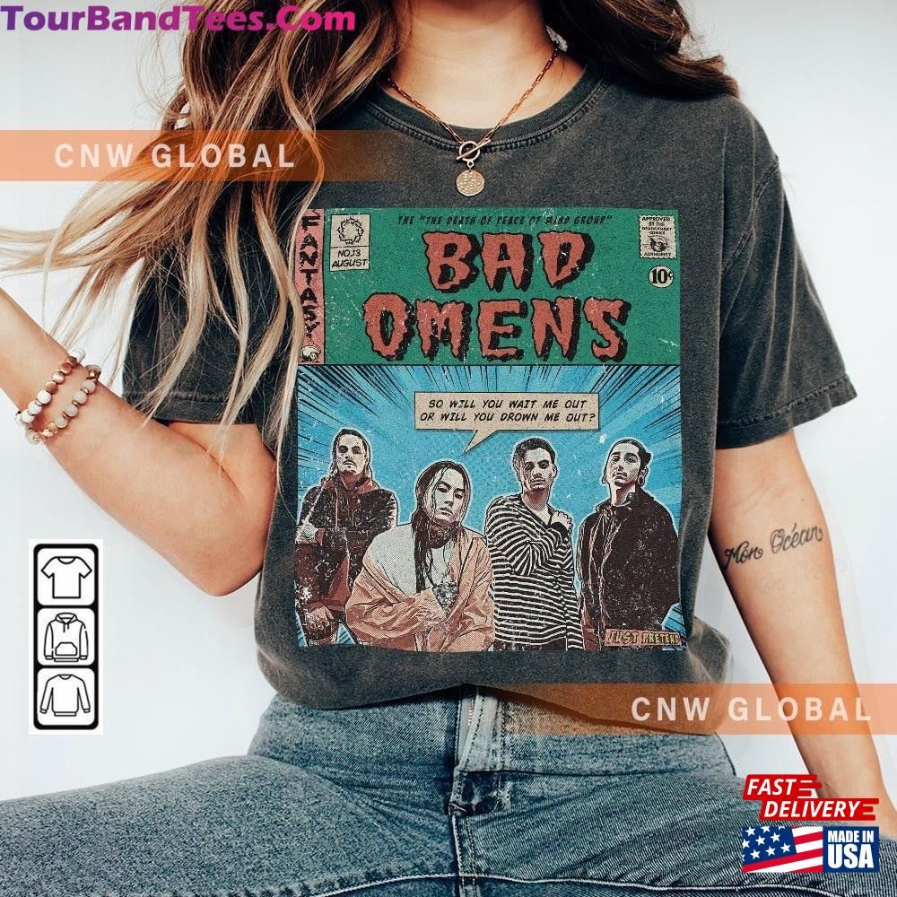 Bad Omens Comic Shirt 90S Vintage Merch Book Art The Death Of Peace Mind Album World Tour Ticket Graphic Unisex Tee V1 Classic T-Shirt 29Uf092718 – Utopia Fashion