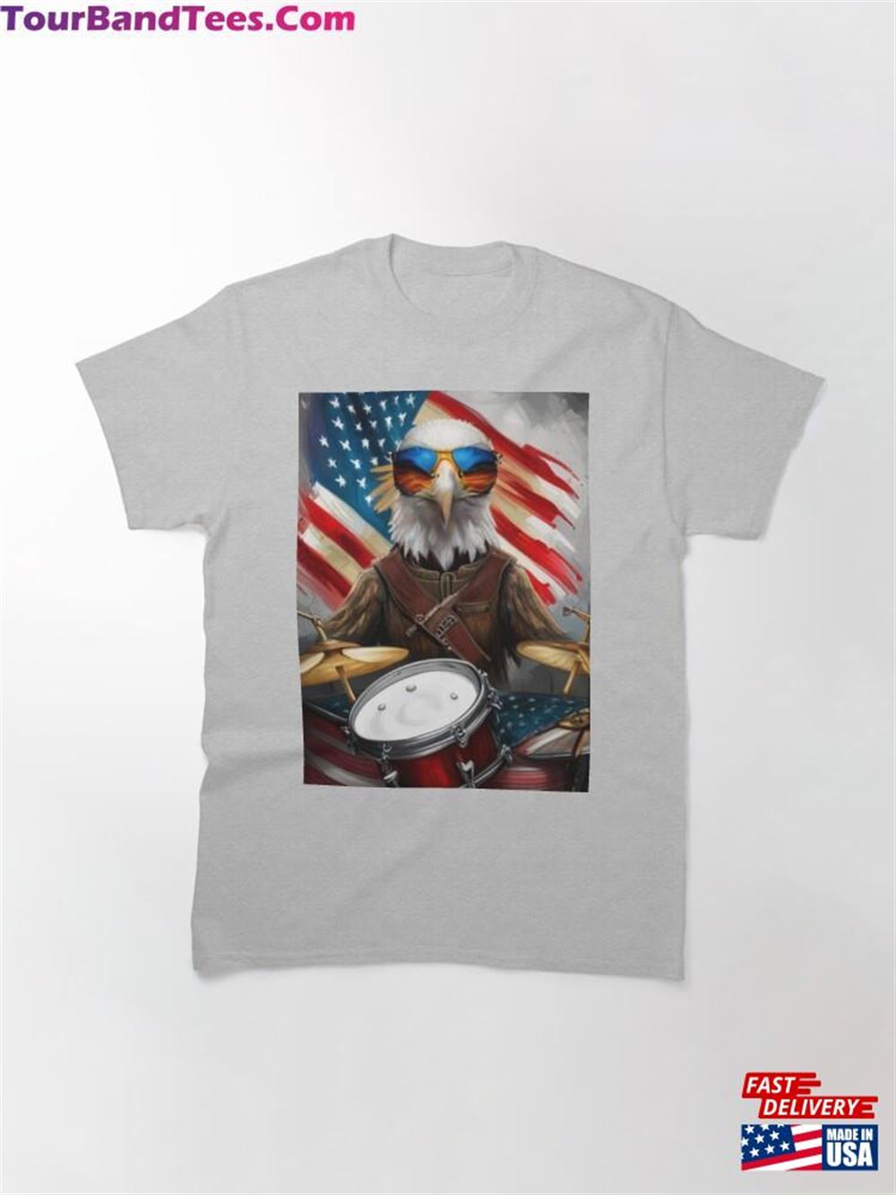 Bald Eagle Play Drums Classic T-Shirt Hoodie 29Uf092733 – Utopia Fashion