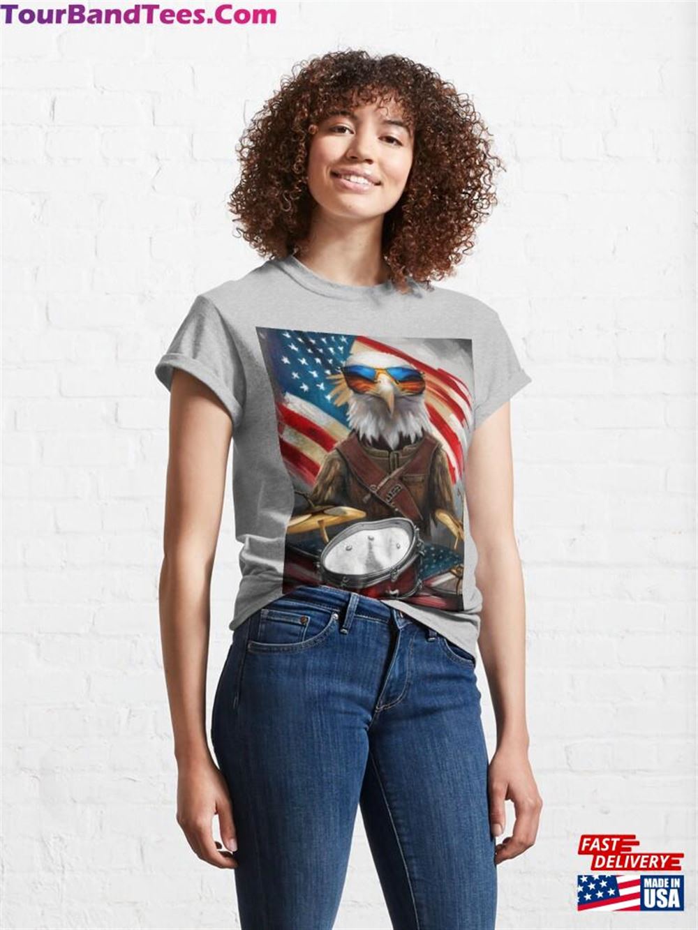 Bald Eagle Play Drums Classic T-Shirt Hoodie 29Uf092733 – Utopia Fashion