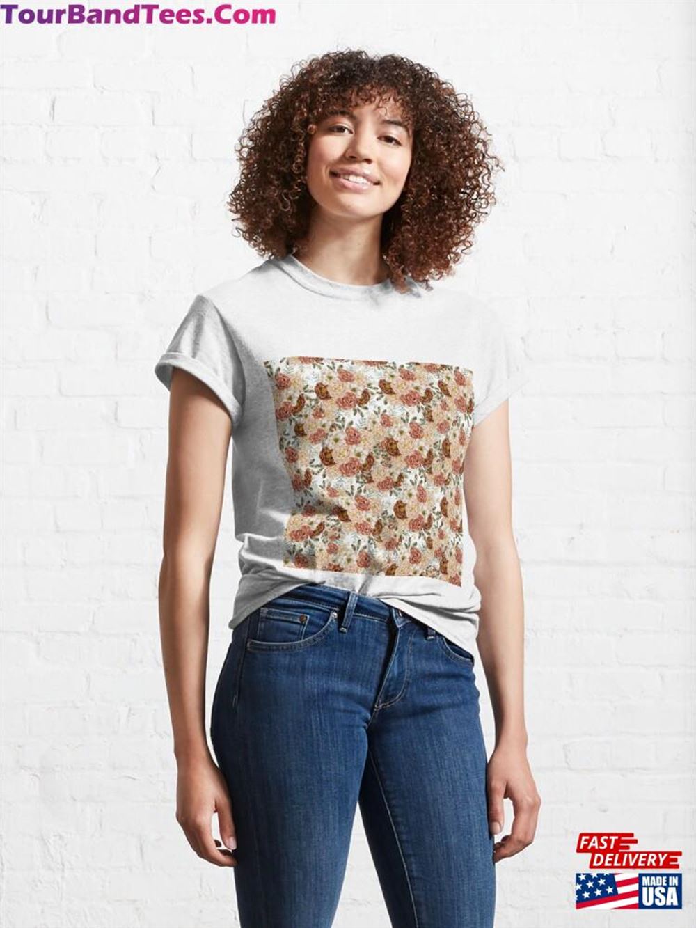 Beautiful Flowers Pattern Classic T-Shirt 29Uf106039 – Utopia Fashion