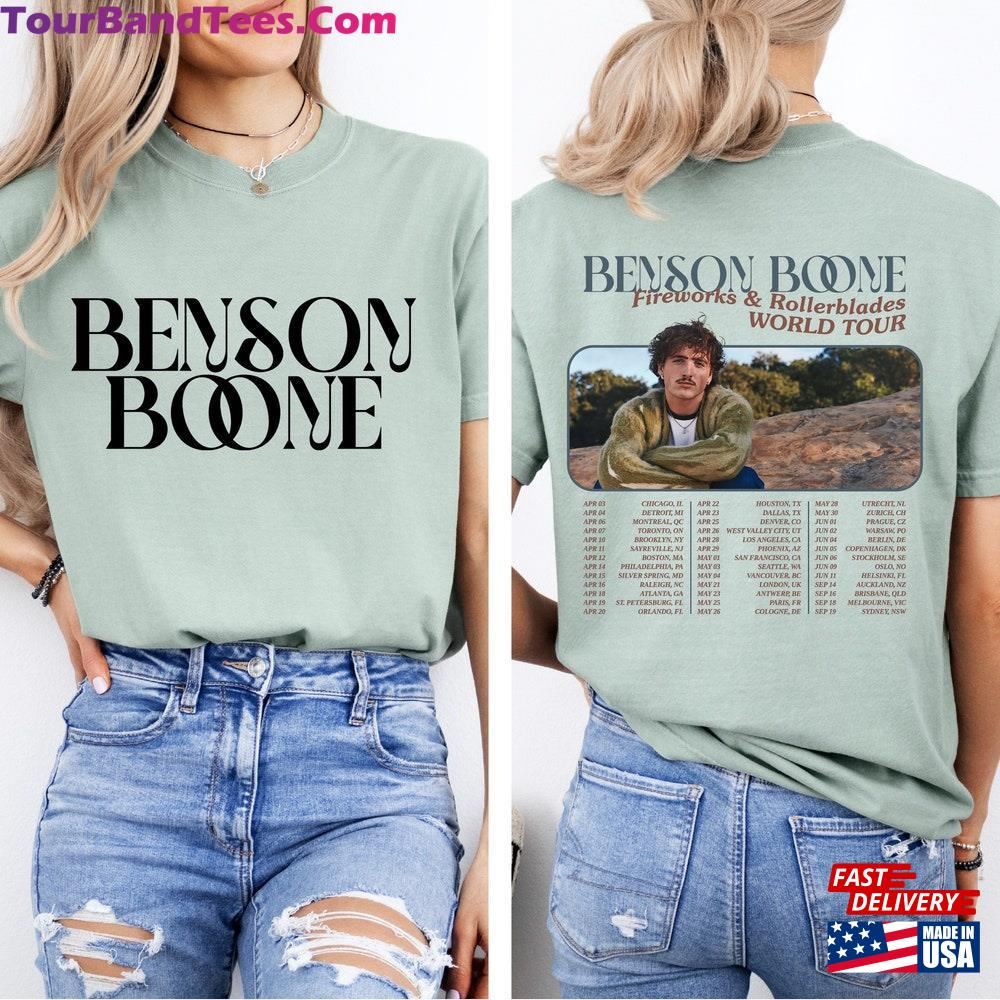 Benson Boone Comfort Colors Shirt Fireworks And Rollerblades World Tour Merch T-Shirt Classic 29Uf096976 – Utopia Fashion