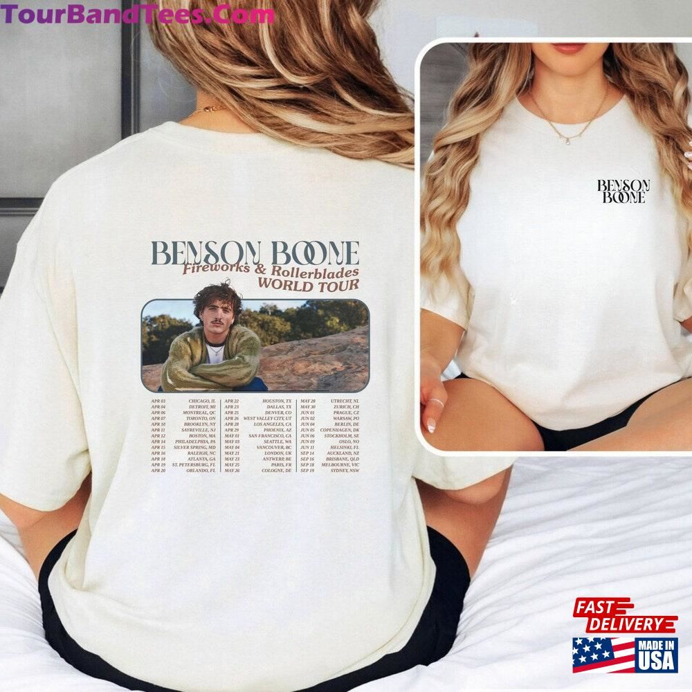 Benson Boone Shirt Fireworks And Rollerblades World Tour Merch T-Shirt Unisex 29Uf101807 – Utopia Fashion