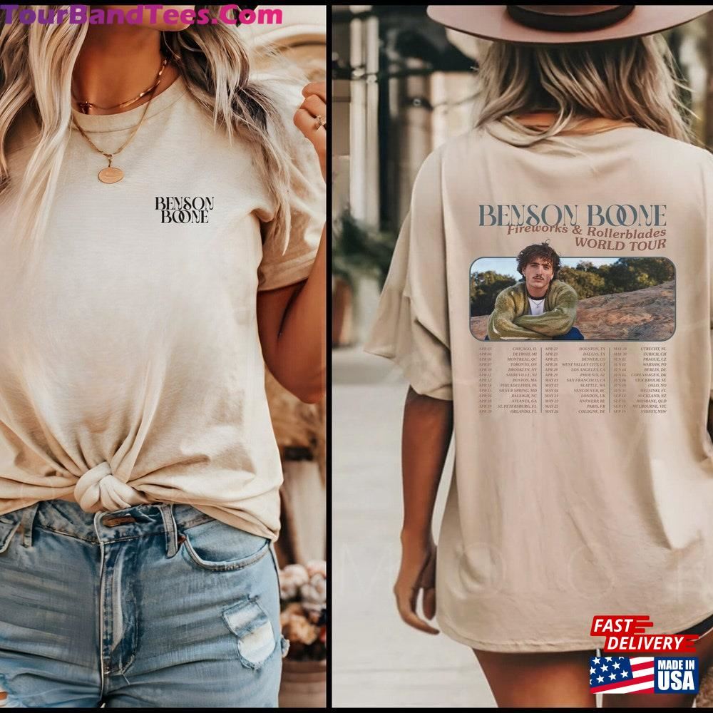 Benson Boone Shirt Fireworks And Rollerblades World Tour Merch T-Shirt Unisex 29Uf101807 – Utopia Fashion