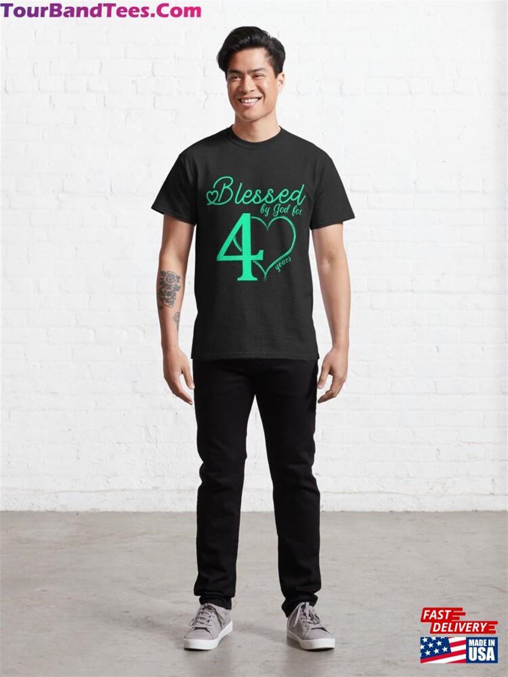 Blessed By God For Years Happy 40Th Mother Father Birthday Adult Fortieth Green Shirt T-Shirt Unisex 29Uf116526 – Utopia Fashion