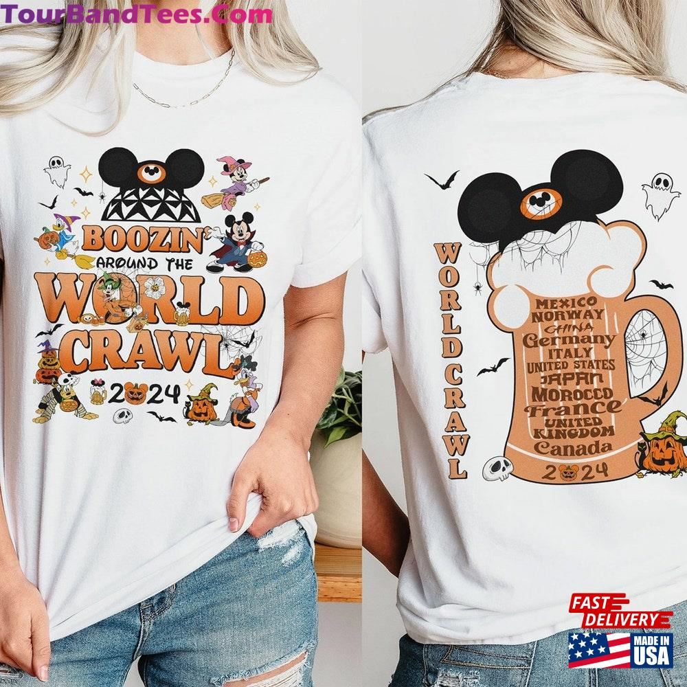 Boozin Around The World Crawl Halloween Shirt Disneyland Drinking T-Shirt Hoodie 29Uf116887 – Utopia Fashion