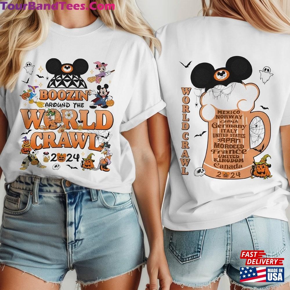 Boozin Around The World Crawl Halloween Shirt Disneyland Drinking T-Shirt Hoodie 29Uf116887 – Utopia Fashion