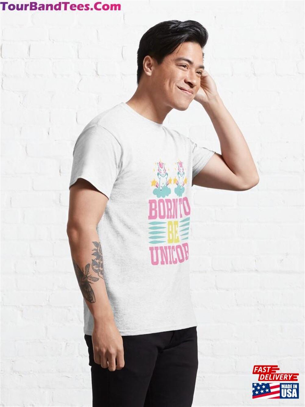 Born To Be A Unicorn Classic T-Shirt 29Uf115623 – Utopia Fashion