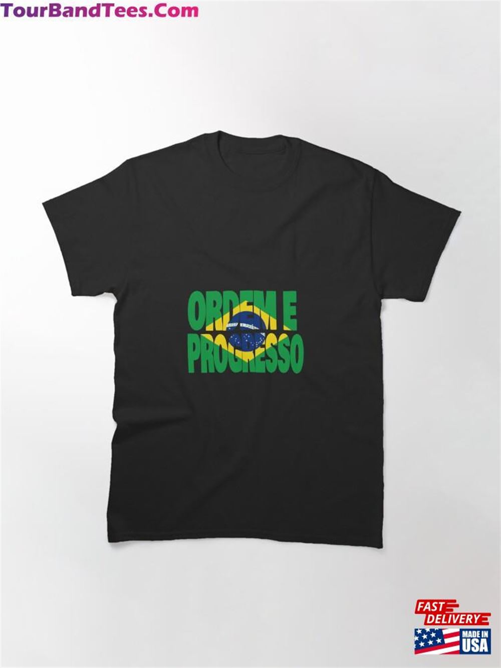 Brazil Motto Flag Classic T-Shirt Hoodie 29Uf116290 – Utopia Fashion