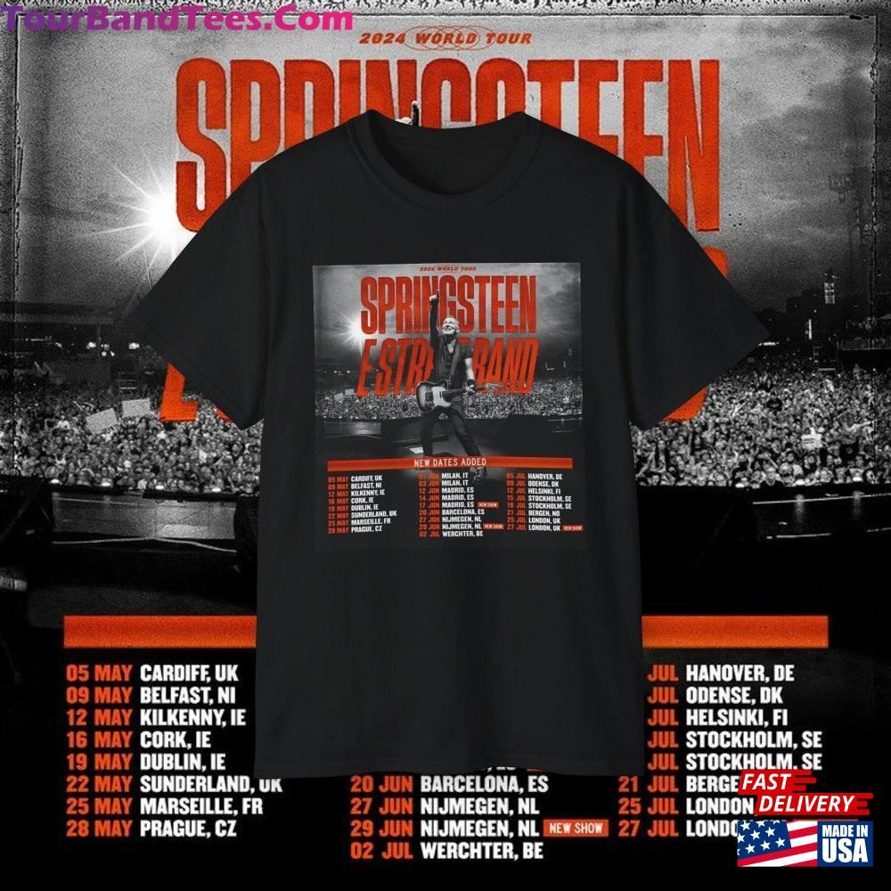 Bruce Springsteen World Tour Black T-Shirt Hoodie 29Uf102768 – Utopia Fashion