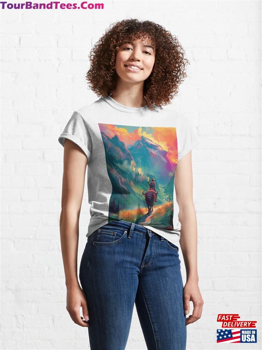 Buffalo Landscape Art Classic T-Shirt Sweatshirt 29Uf106403 – Utopia Fashion