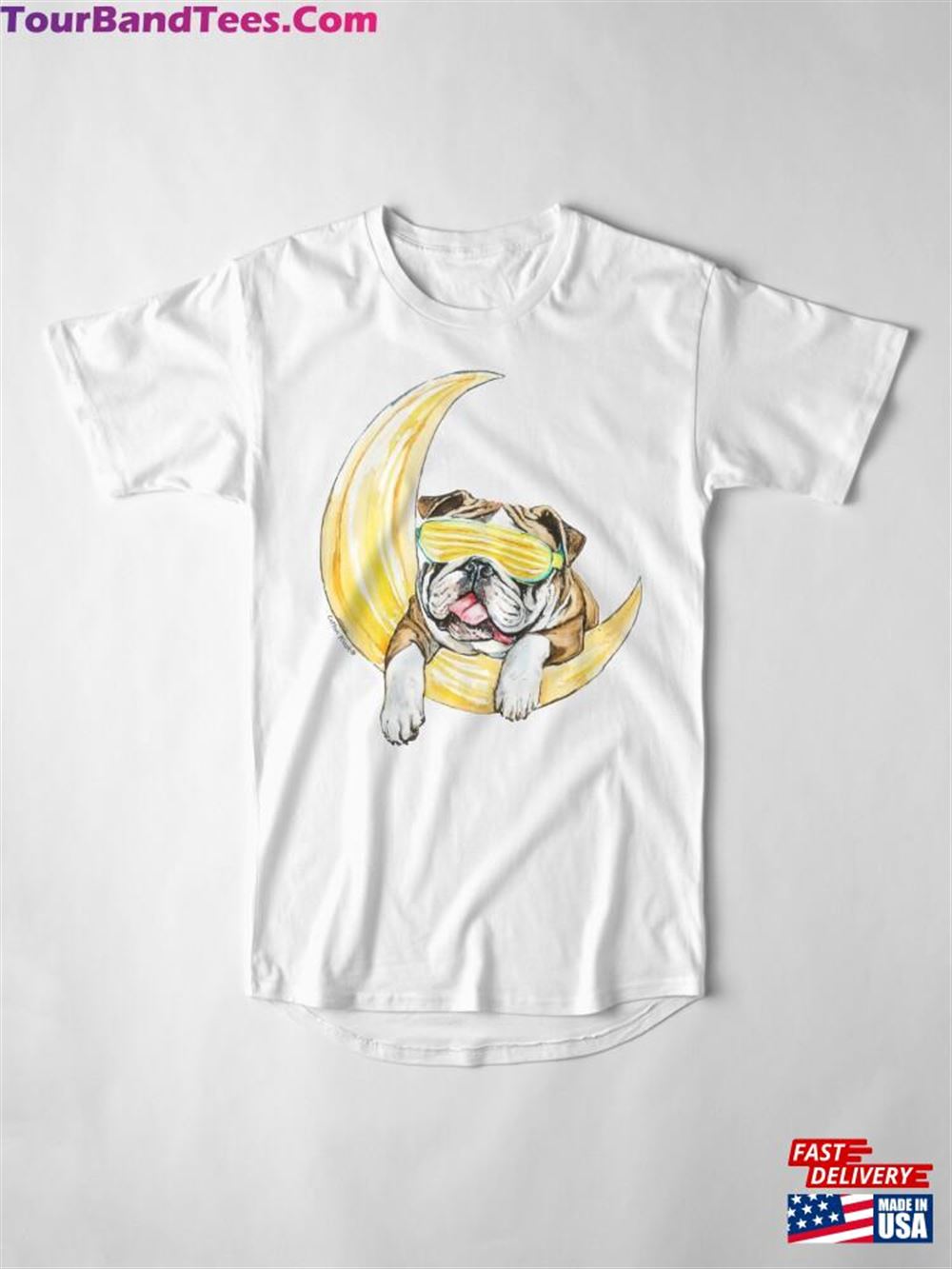 Bulldog Sleeping On The Moon Long T-Shirt Unisex 29Uf116577 – Utopia Fashion