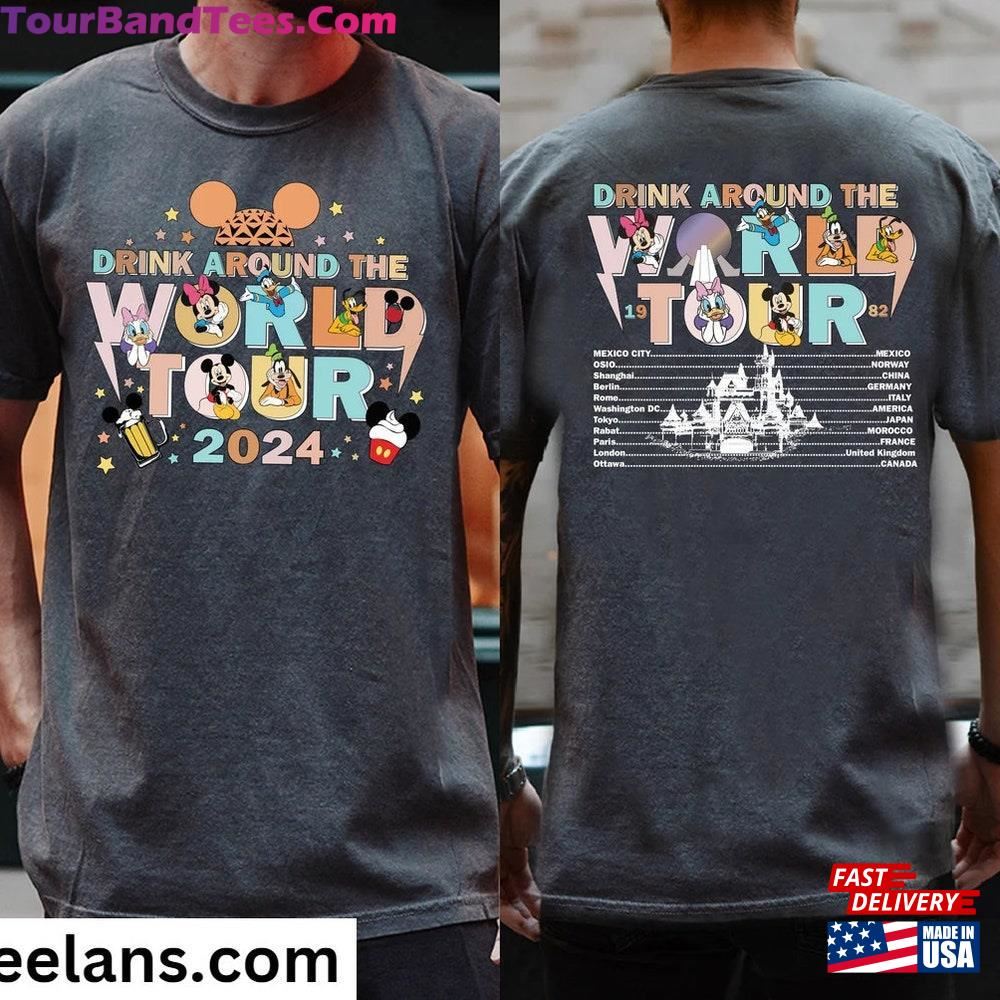 By Teelans Disney World Tour Shirt Mickey And Friends Epcot Sweatshirt Drink Around Tee Unisex T-Shirt 29Uf117492 – Utopia Fashion